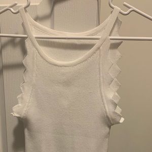 Apricot lane white knitted white tank top